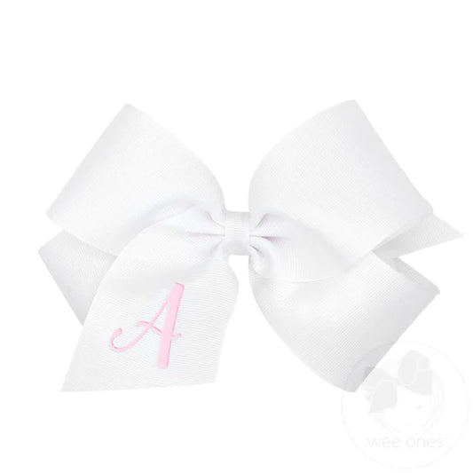 King Monogrammed Initial Grosgrain Bow - Magpies Paducah