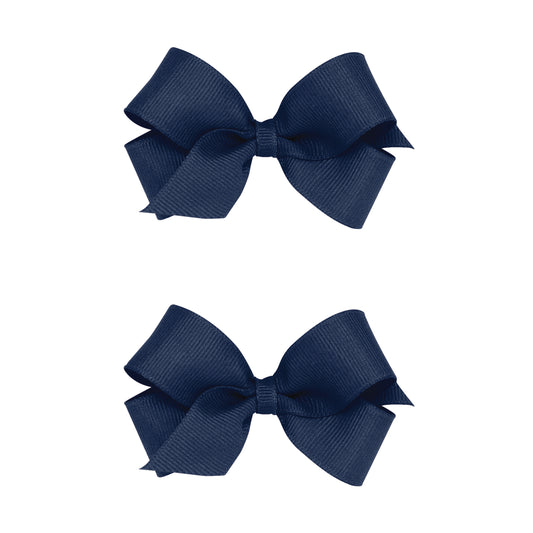 Mini Bow Pair, Navy - Magpies Paducah