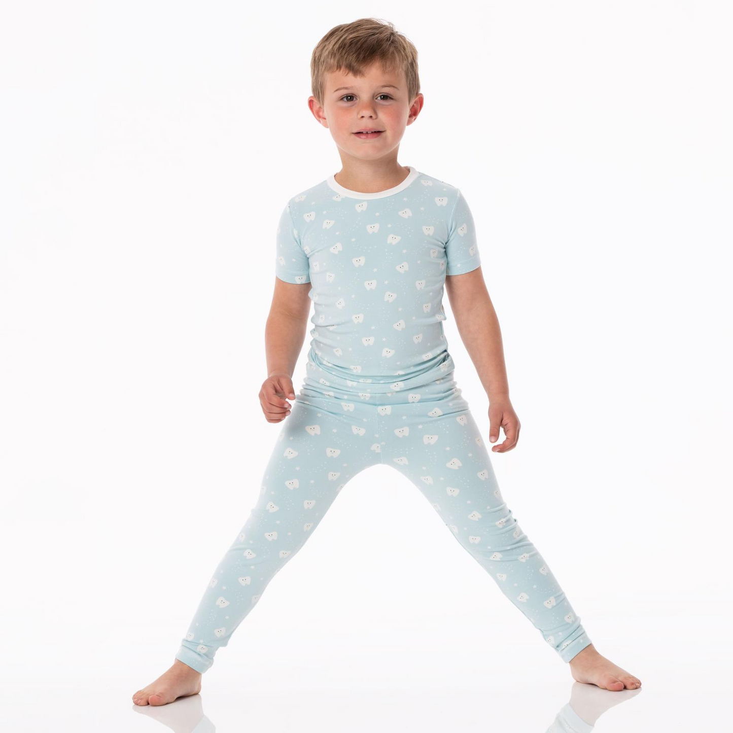 Short Sleeve PJ Set, Spring Sky Tooth Fairy - Magpies Paducah