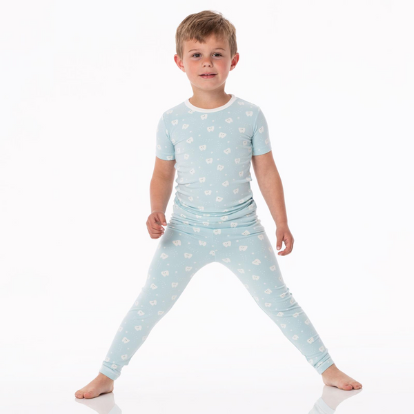 Short Sleeve PJ Set, Spring Sky Tooth Fairy - Magpies Paducah