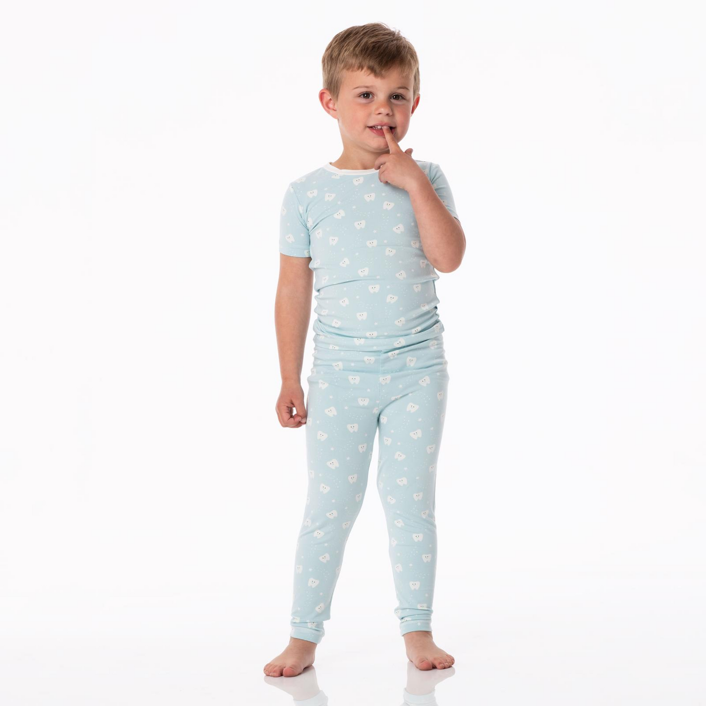 Short Sleeve PJ Set, Spring Sky Tooth Fairy - Magpies Paducah