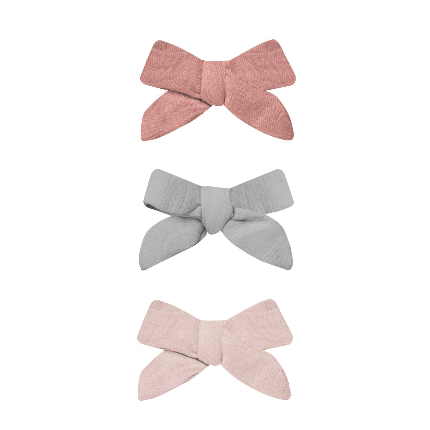 BOW W. CLIP, SET OF 3 || LIPSTICK, SKY, BUBBLEGUM