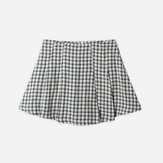 Teen Pleated Skirt, Navy Check - Magpies Paducah