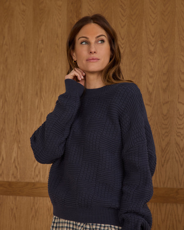 Women's Carolina Sweater, Navy - Magpies Paducah