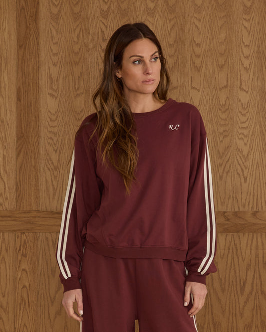 Women's Oversized Sweatshirt, Burgundy - Magpies Paducah