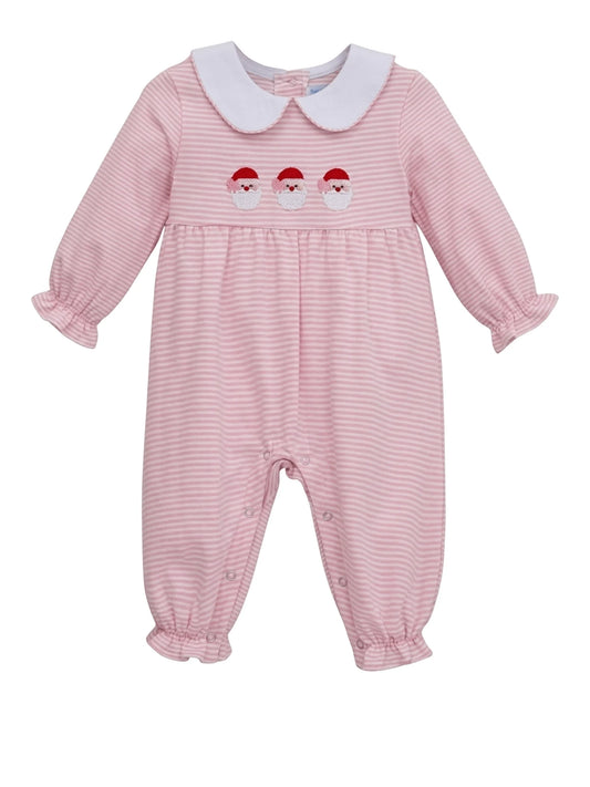 Santa Trio Romper, Pink