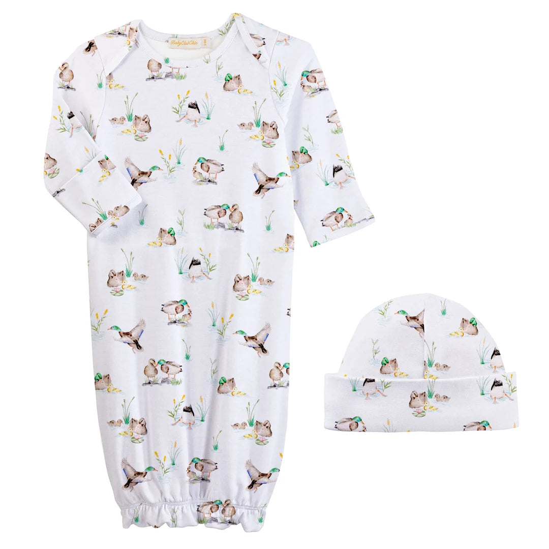 Gown + Hat Set, Duck Pond