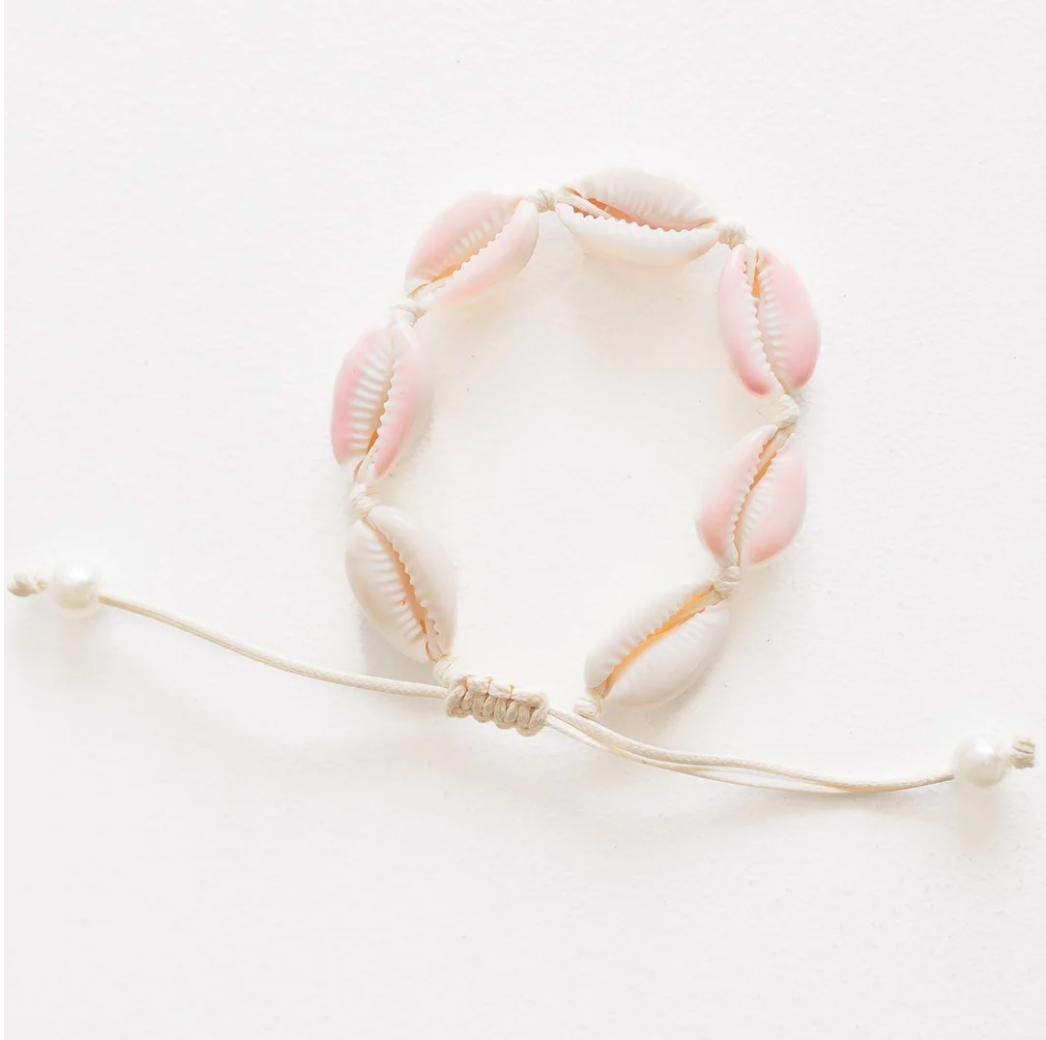 Everly - Pink, Shell Bracelet - Magpies Paducah