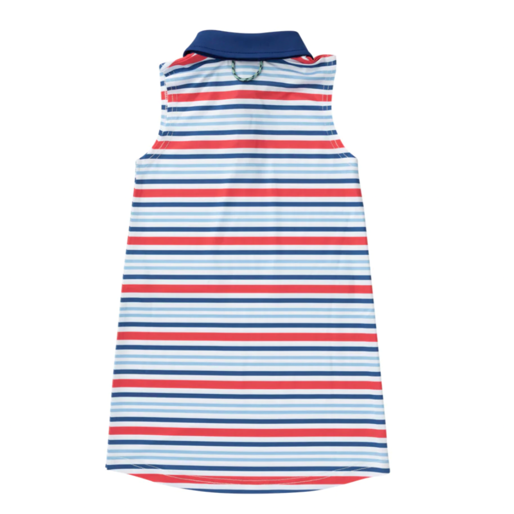 Pro Performance Polo Dress, America Stripe - Magpies Paducah