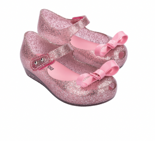 Mini Baby Ultragirl Flats, Pink Glitter - Magpies Paducah