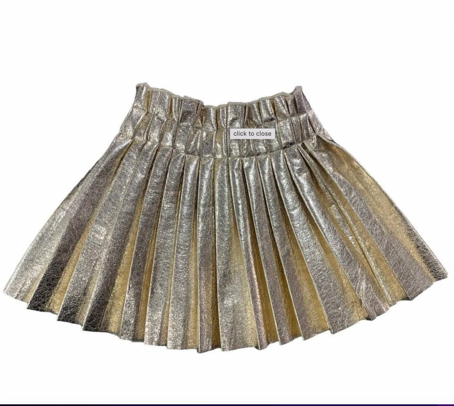 Foil Pleated Skirt, Gold - Magpies Paducah
