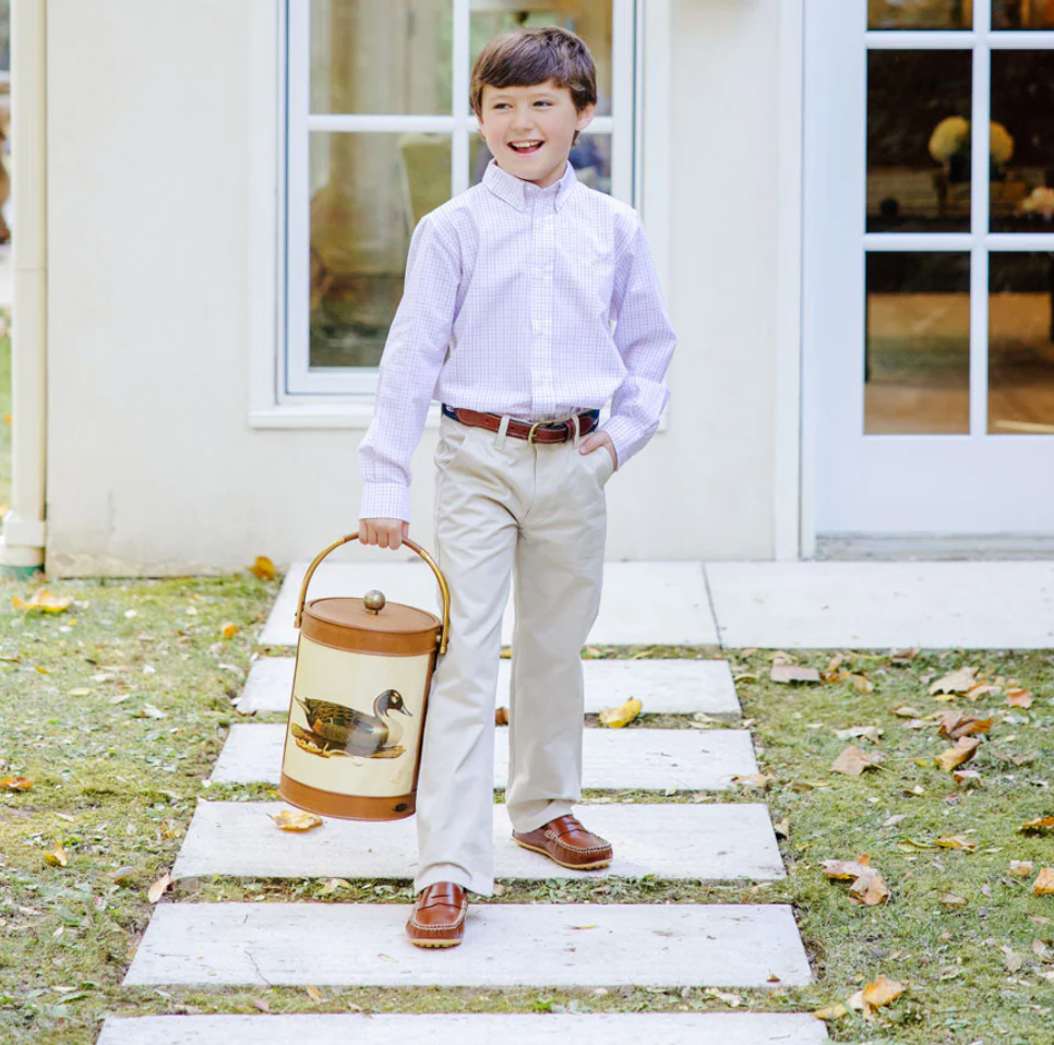 Dean's List Shirt, Chelsea Chocolate/Parrot Cay Coral Windowpane - Magpies Paducah