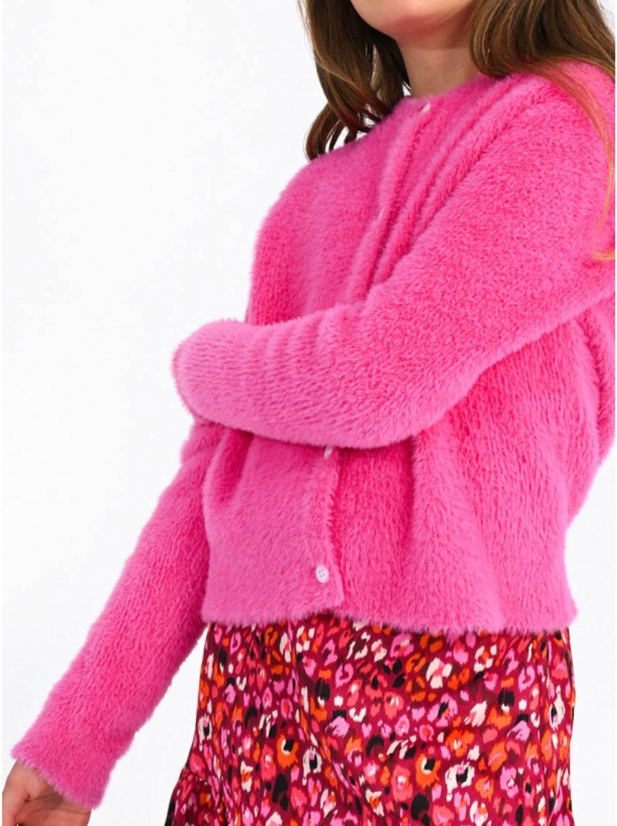 Knitted Cardigan, Pink - Magpies Paducah
