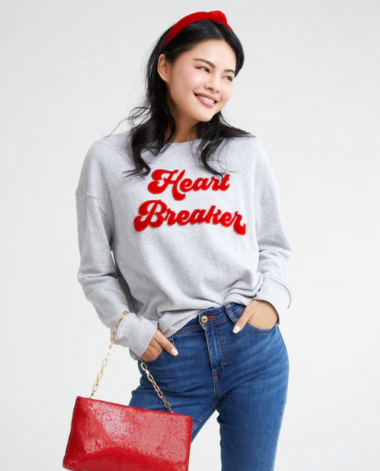 Women's 'Heart Breaker' Sweatshirt, Grey - Magpies Paducah