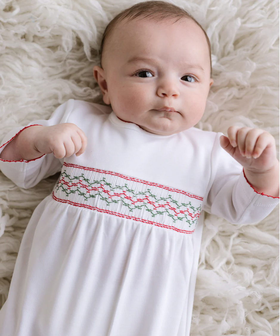 Christmas Smocked Gown - Magpies Paducah