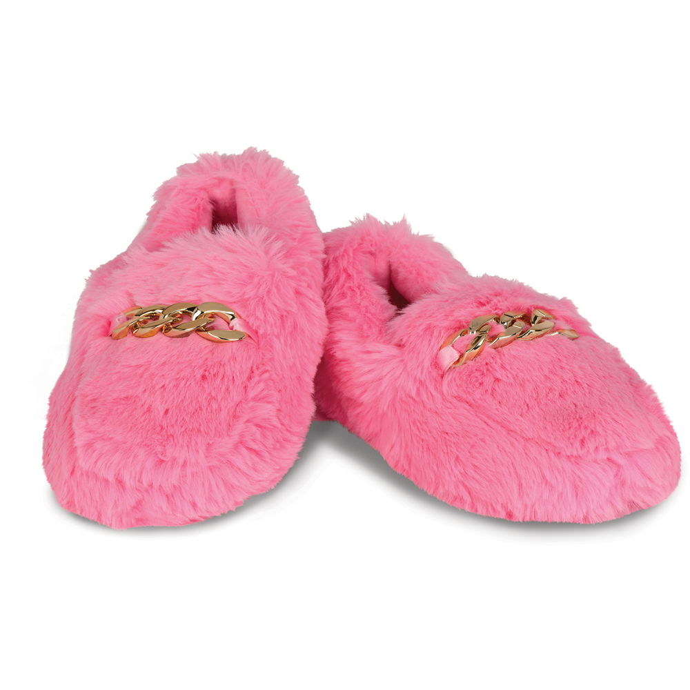 Pink Furry Loafer Slippers - Magpies Paducah