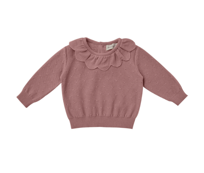 Petal Knit Sweater, Fig - Magpies Paducah