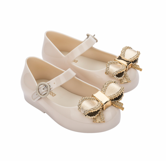 Mini Baby Sweet Love Flats, Beige/Gold - Magpies Paducah