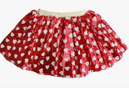 Red Sparkle Heart Tutu - Magpies Paducah
