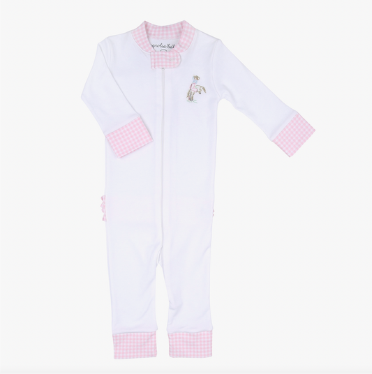 Vintage Cowboy Zip Coverall, Pink - Magpies Paducah