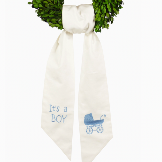 Wreath Sash, It's A Boy - Magpies Paducah