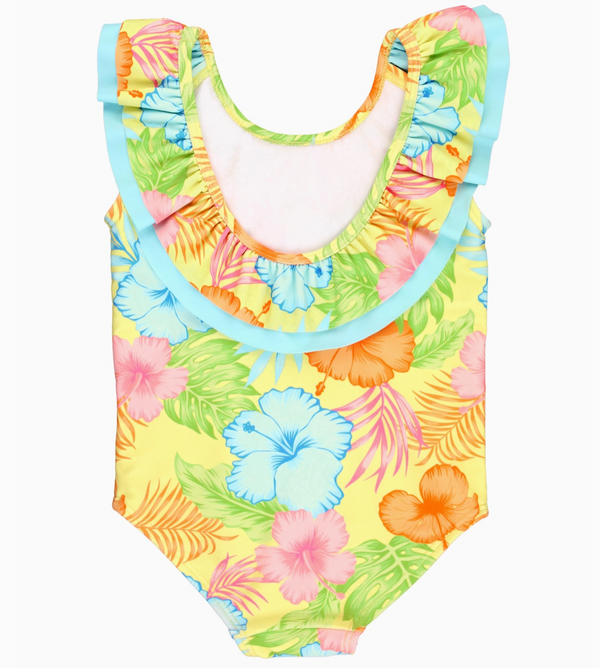 Scoopback Ruffle One Piece, Happy Hula - Magpies Paducah