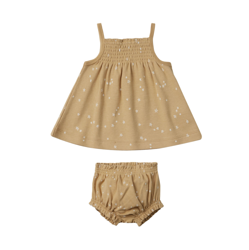 Smocked Tank + Bloomer Set, Stars - Magpies Paducah