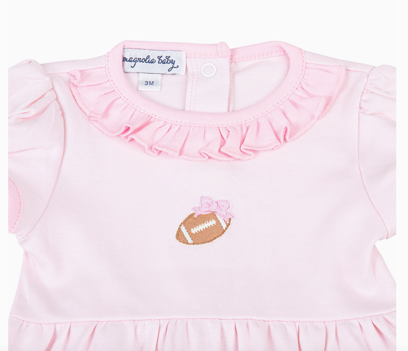 Darling Football Short Sleeve Bubble, Pink - Magpies Paducah