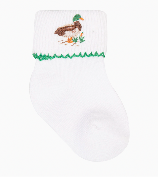 Mallard Duck Embroidered Socks