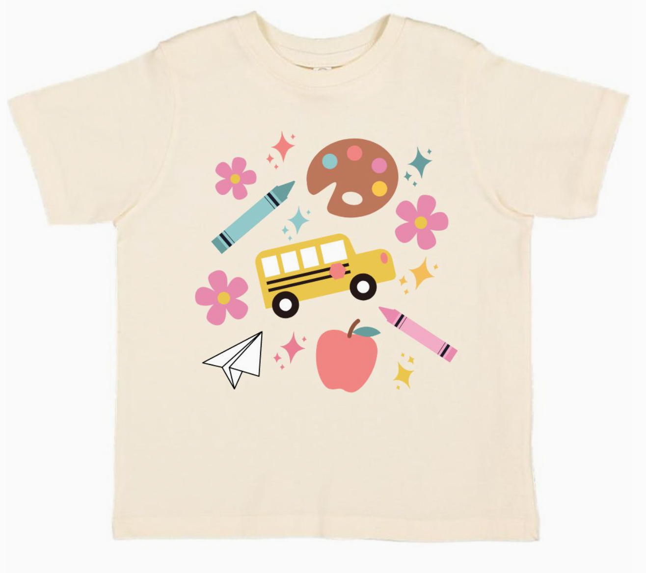 Back to School Doodle Tee, Natural