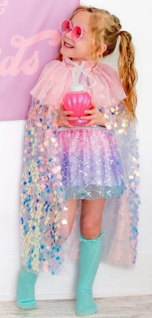 Pink Mermaid Shimmer Cape