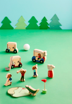 Wooden Toy Set, Golf