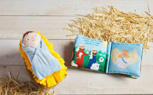 Nativity Book & Singing Baby Jesus Set