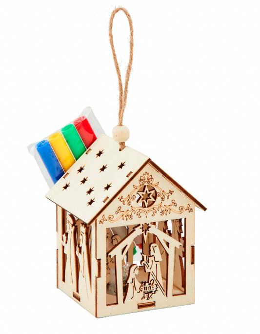 Color Me, Light Up Nativity Ornament