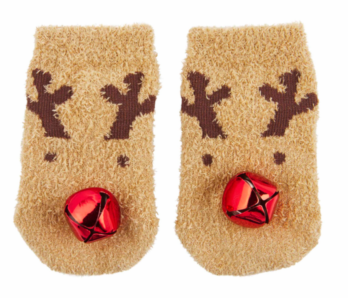 Jingle Bell Socks, Reindeer