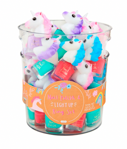 Unicorn Nail Polish & Ring Set, Assorted - Magpies Paducah