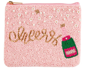 Holiday Beaded Pouch, Cheers!