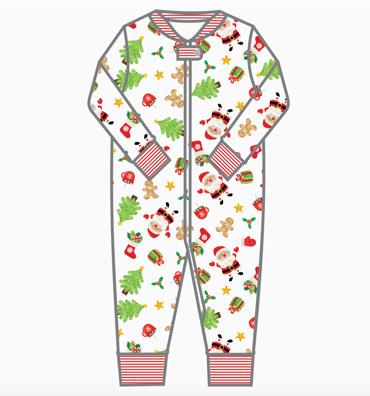 Jolly Holiday Zipper Pajamas