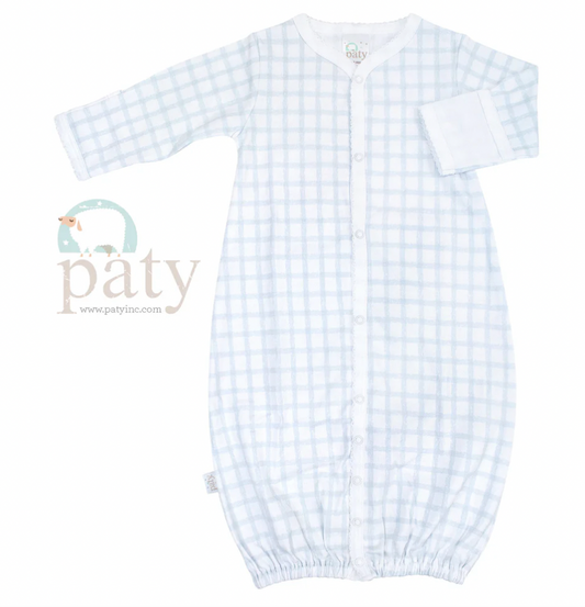 Pima Converter Gown, Blue Gingham