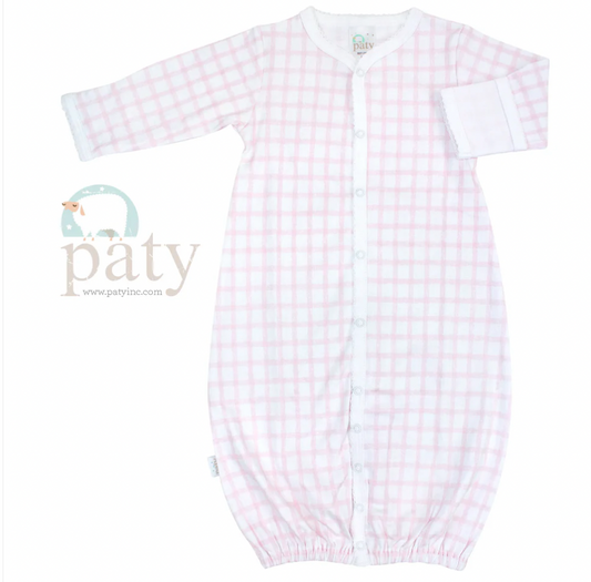 Pima Converter Gown, Pink Gingham