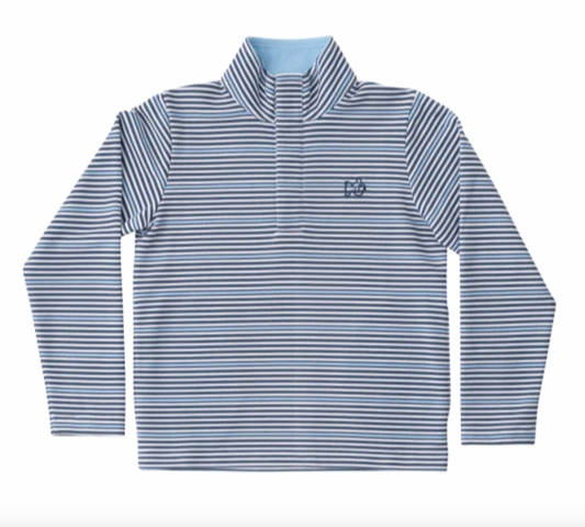 Sporty Snap Pullover, Fishing Club Stripe