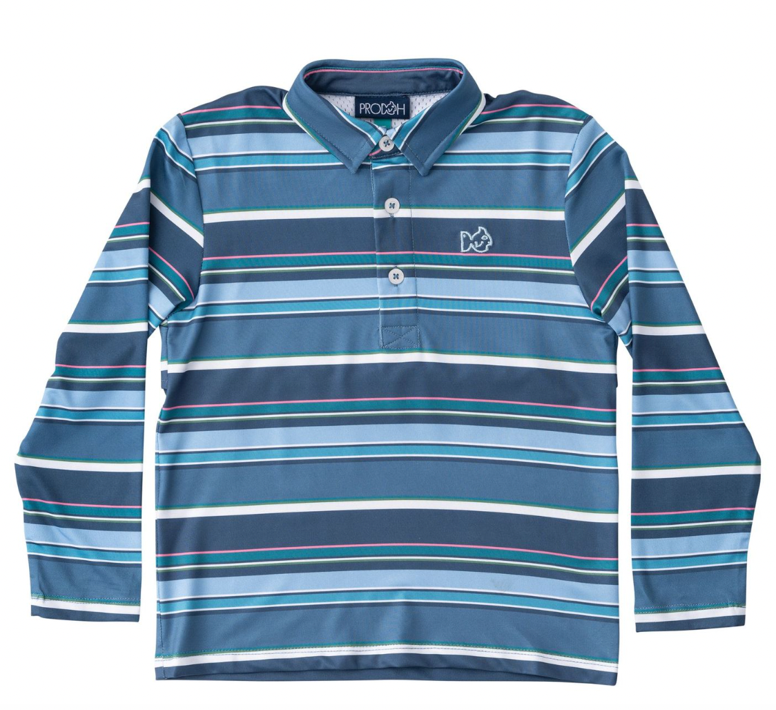 Long Sleeve ProPerformance Polo, Big Dipper Stripe