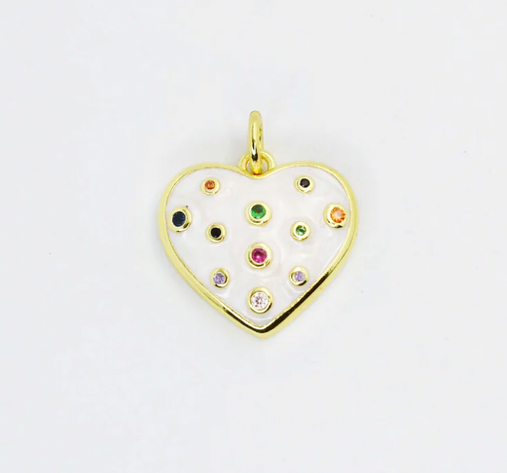 Multi Dot Heart Charm