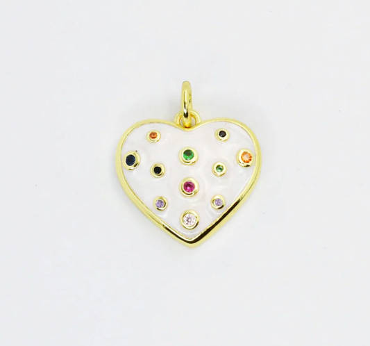 Multi Dot Heart Charm