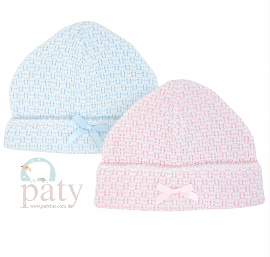 Knit Saylor Cap, Blue / plain band - Magpies Paducah