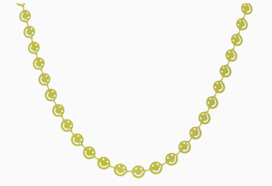 Smiley Faces Metal Necklace