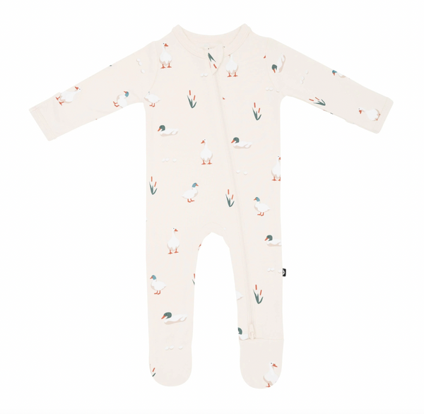 Kyte Baby Zippered Footie, Duck