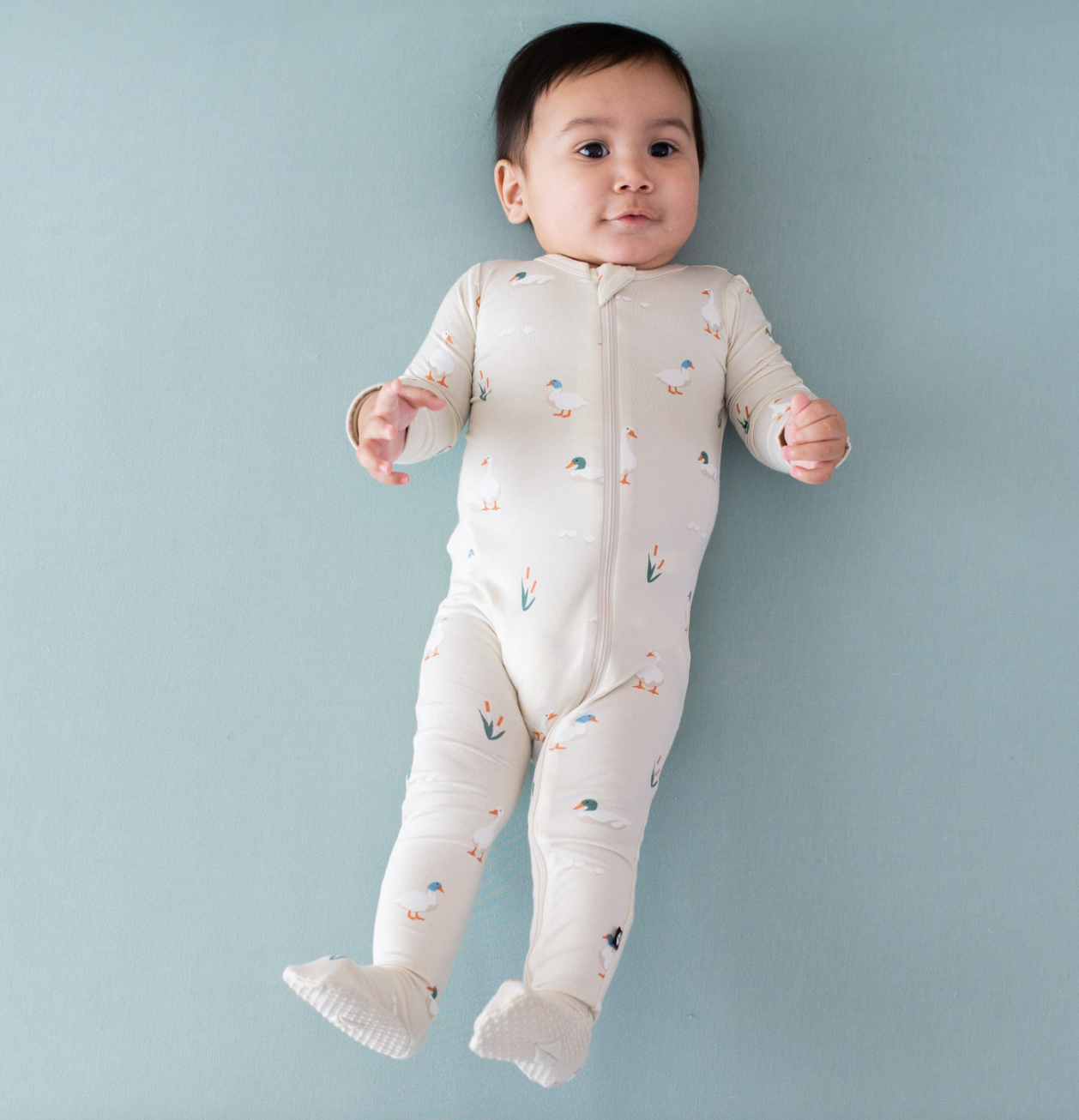 Kyte Baby Zippered Footie, Duck