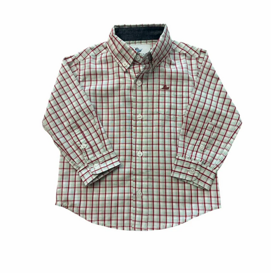 Dress Shirt, Blue/Red/Green