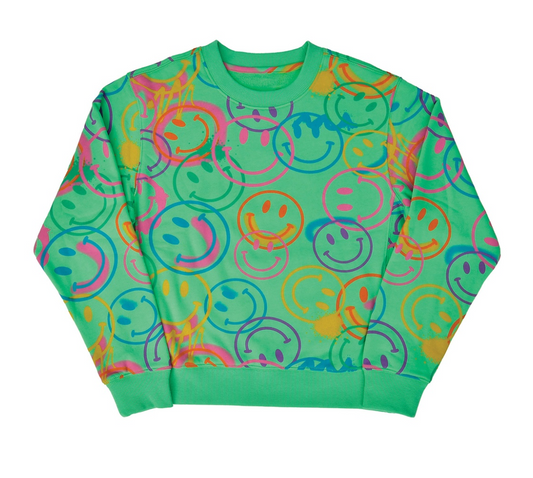 All Over Smile Crewneck, Green